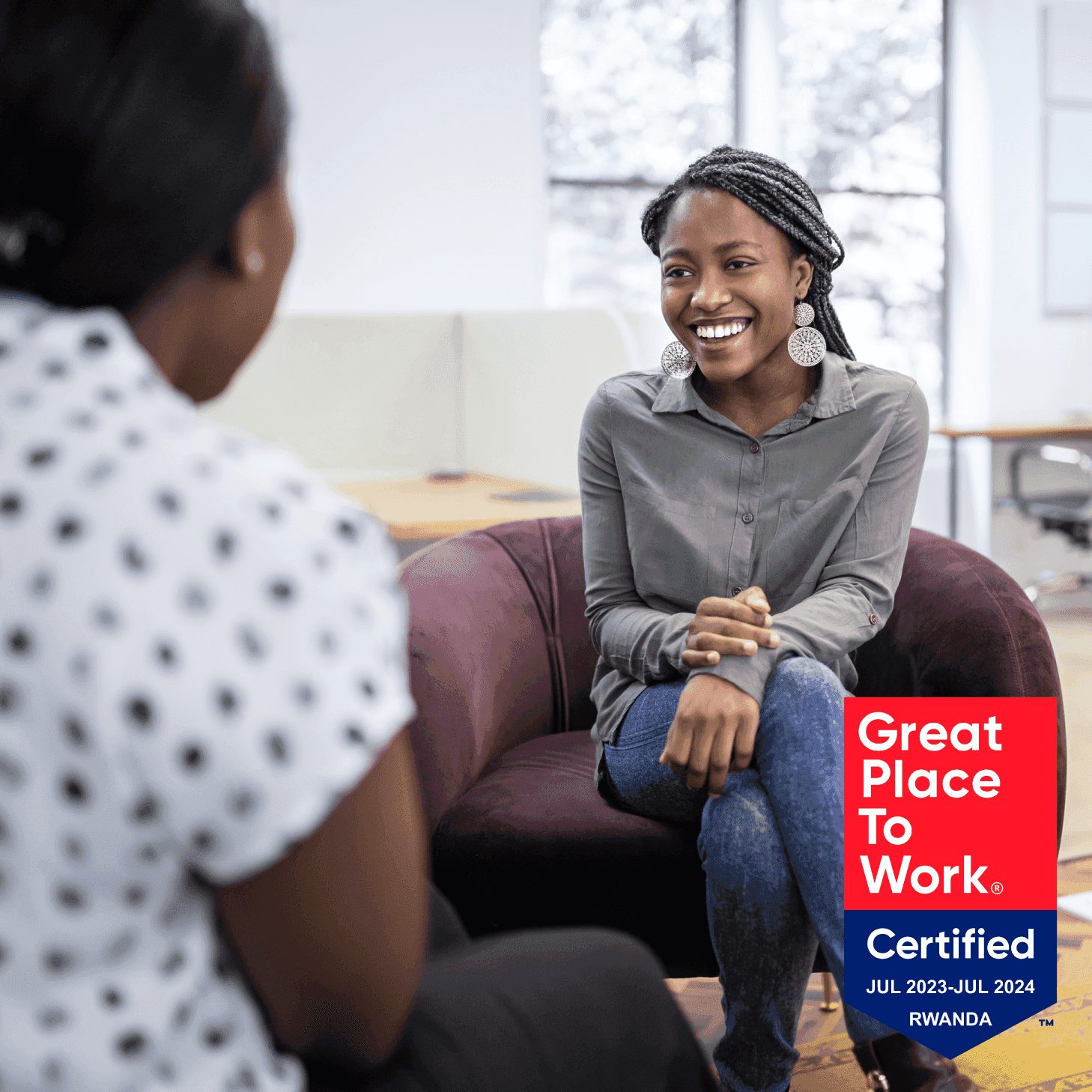 Girl sitting on a chair