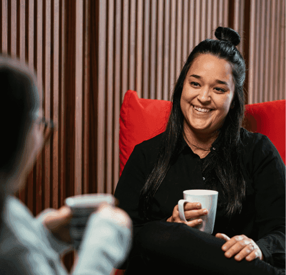 Girl working on a laptop